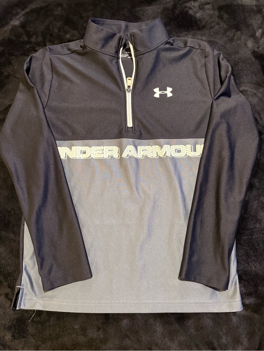 Under Armour Black & Gray Kids' Quarter-Zip Pullover Hoodie